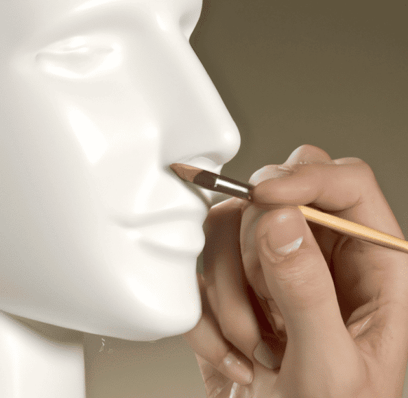 how to paint a mannequin face